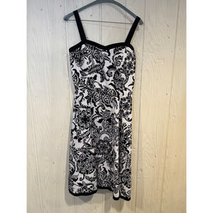 Women's RK Originals Black & White Floral Mini Dress Size 8